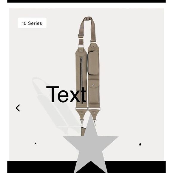 Bandolier billie greige/tan utility crossbody belt/strap(no case) nwt - Picture 3 of 6